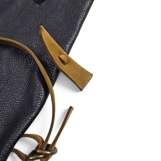 Spatarella Borsa Sacca con Tracolla in Pelle Nera | Mario Spatarella SPOKE BLACK 2 Spatarella 