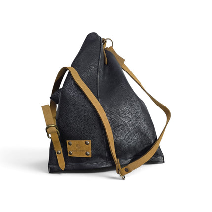 Spatarella Borsa Sacca con Tracolla in Pelle Nera | Mario Spatarella SPOKE BLACK 2 Spatarella 