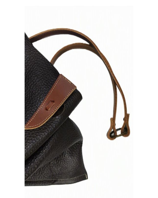 Spatarella Borsa Sacca con Tracolla in Pelle Marrone SPOKE BOTTALATO MORO Spatarella 