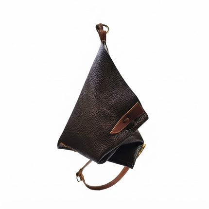 Spatarella Borsa Sacca con Tracolla in Pelle Marrone SPOKE BOLLA MORO Spatarella 