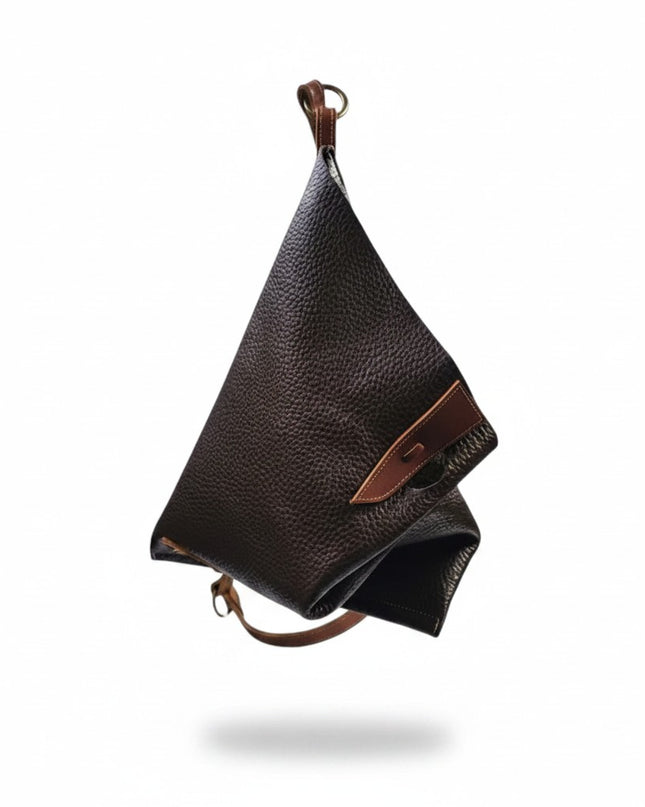 Spatarella Borsa Sacca con Tracolla in Pelle Marrone SPOKE BOTTALATO MORO Spatarella 
