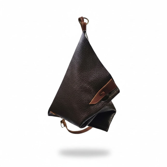 Spatarella Borsa Sacca con Tracolla in Pelle Marrone SPOKE BOTTALATO MORO Spatarella 
