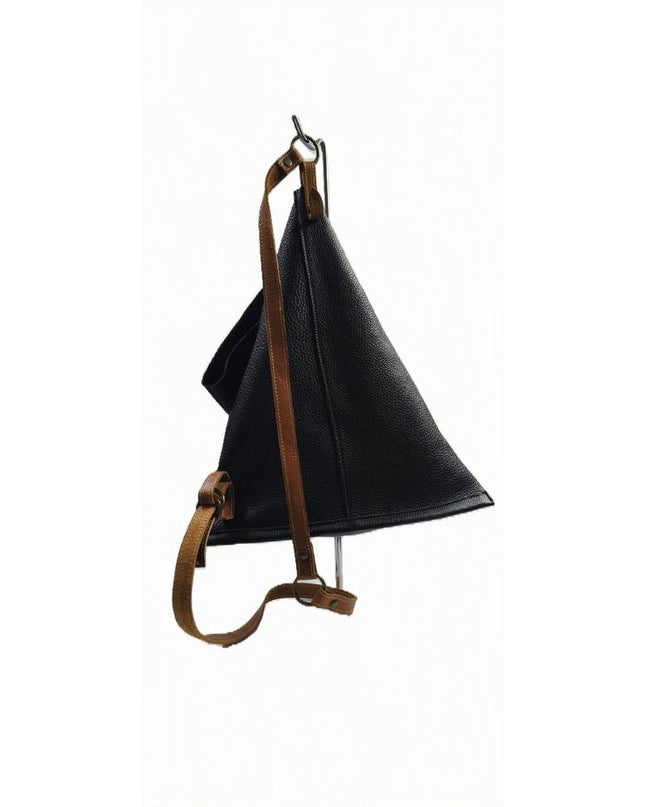 Spatarella Borsa Sacca con Tracolla in Pelle Nero SPOKE BOTTALATO NERO Spatarella 