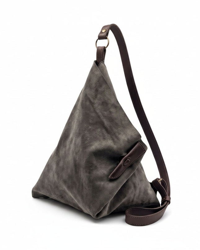 Spatarella Borsa Sacca a Tracolla in Camoscio Sabbia SPOKE SUEDE FOCA Spatarella 