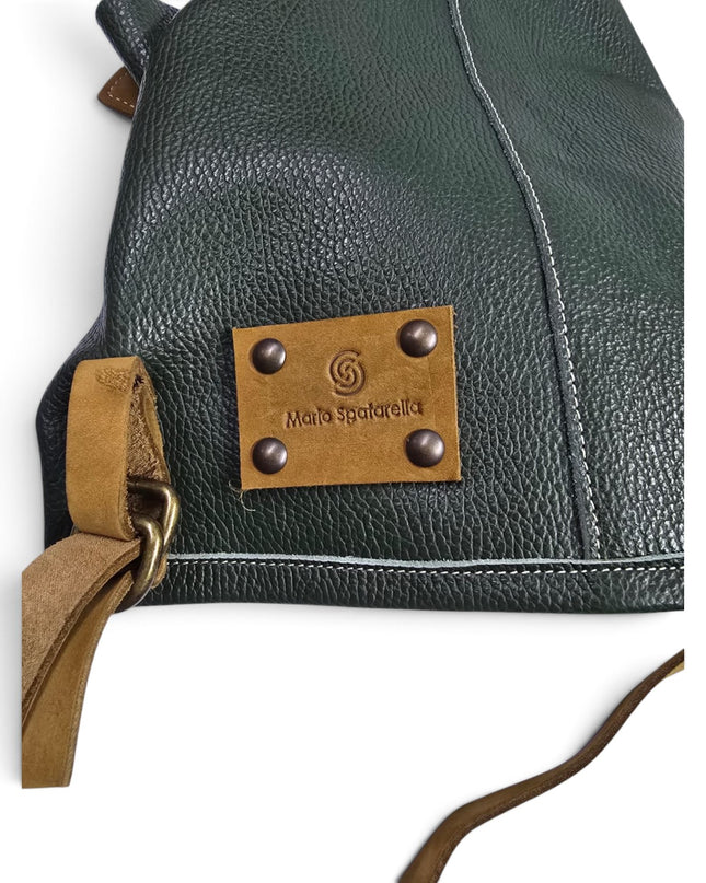 Spatarella Borsa Sacca con Tracolla in Pelle Verde | Mario Spatarella SPOKE GREEN 2 Spatarella 