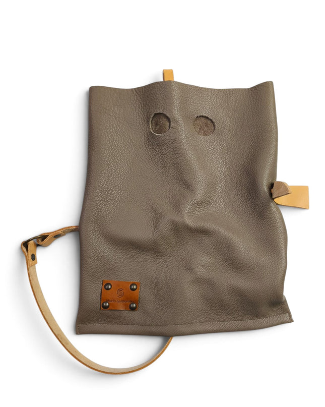 Borsa Sacca a Tracolla in Pelle Fango | Spatarella SPOKE LEATHER FANGO Spatarella 