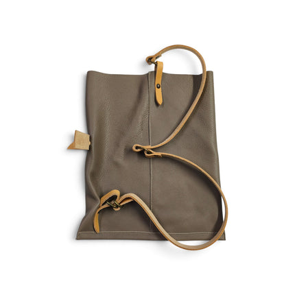 Borsa Sacca a Tracolla in Pelle Fango | Spatarella SPOKE LEATHER FANGO Spatarella 