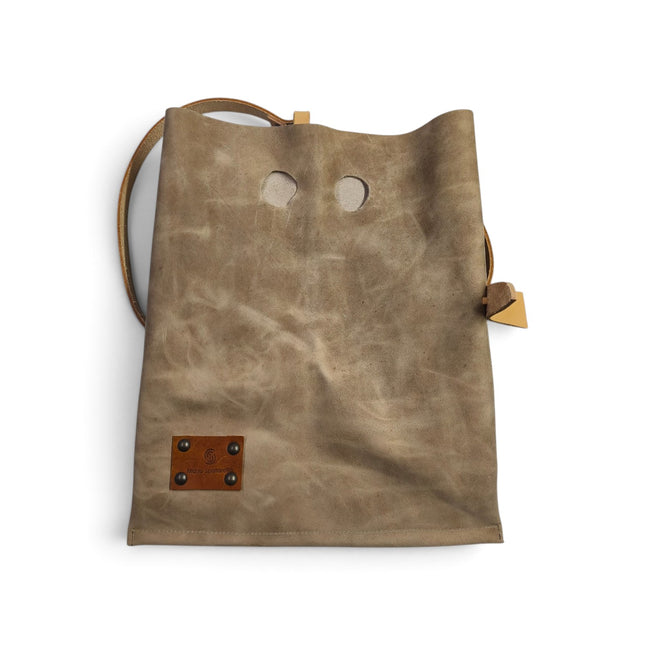 Borsa Sacca a Tracolla in Pelle Olied Naturale | Spatarella SPOKE LEATHER OILED Spatarella 