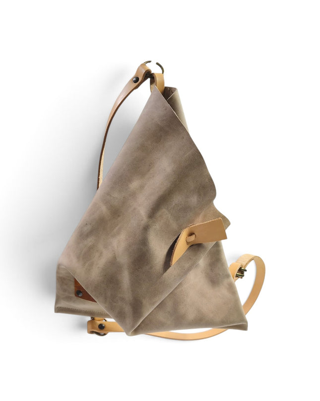 Borsa Sacca a Tracolla in Pelle Olied Naturale | Spatarella SPOKE LEATHER OILED Spatarella 