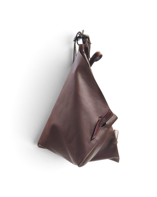 Spatarella Borsa Sacca a Tracolla in Pelle Cuoio SPOKE LEATHER TAN Spatarella 