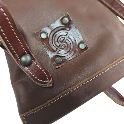 Spatarella Borsa Sacca a Tracolla in Pelle Cuoio SPOKE LEATHER TAN Spatarella 