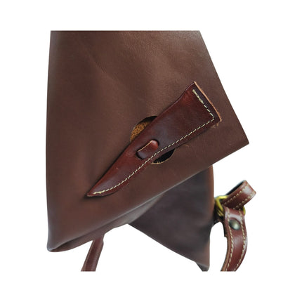 Spatarella Borsa Sacca a Tracolla in Pelle Cuoio SPOKE LEATHER TAN Spatarella 