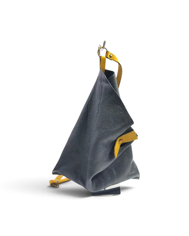 Borsa Sacca a Tracolla in Pelle Nera | Spatarella SPOKE RUGA BLACK Spatarella 