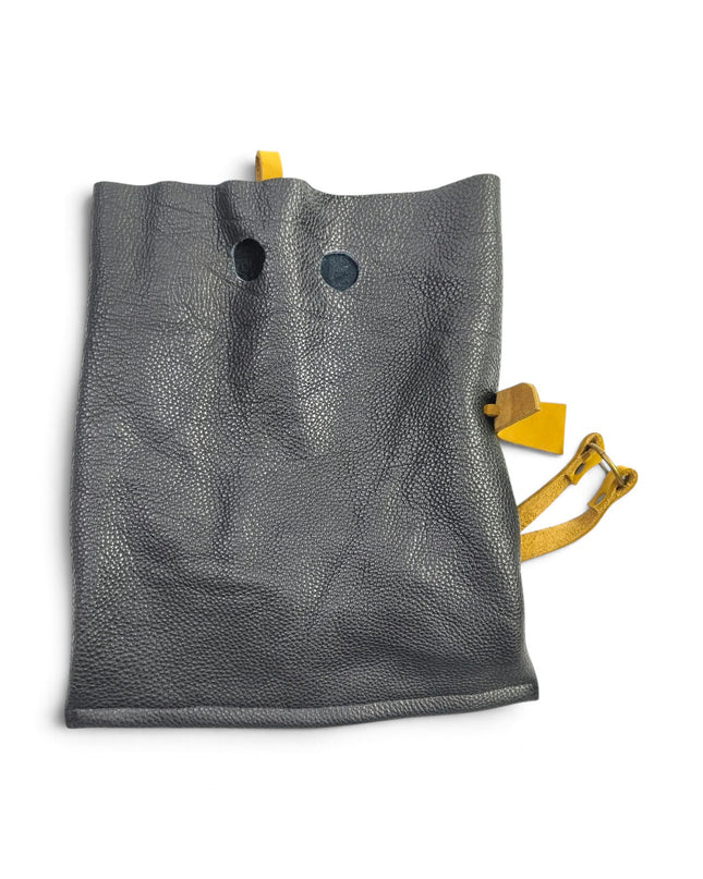 Borsa Sacca a Tracolla in Pelle Nera | Spatarella SPOKE RUGA BLACK Spatarella 