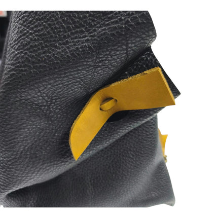 Borsa Sacca a Tracolla in Pelle Nera | Spatarella SPOKE RUGA BLACK Spatarella 