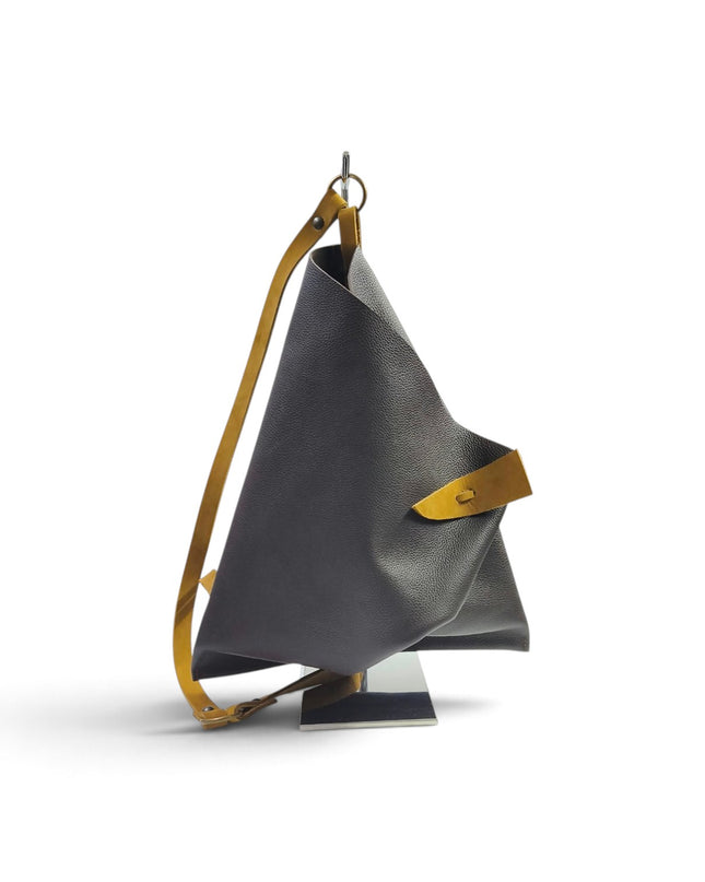 Borsa Sacca a Tracolla in Pelle Marrone | Spatarella SPOKE RUGA BROWN Spatarella 