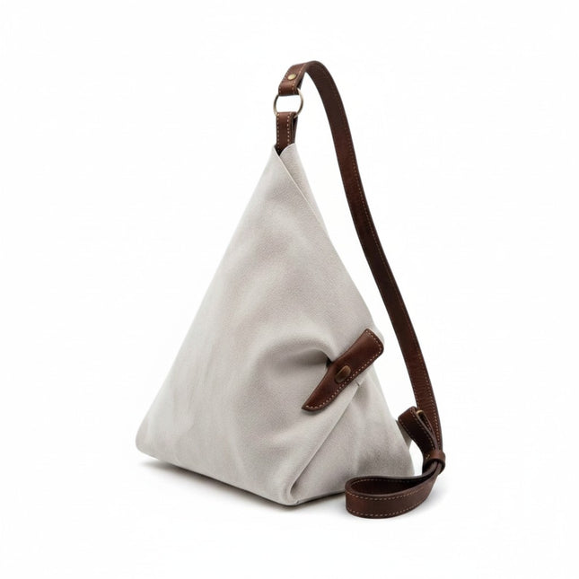 Spatarella Borsa Sacca a Tracolla in Camoscio Ghiaccio SPOKE SUEDE ICE Spatarella 