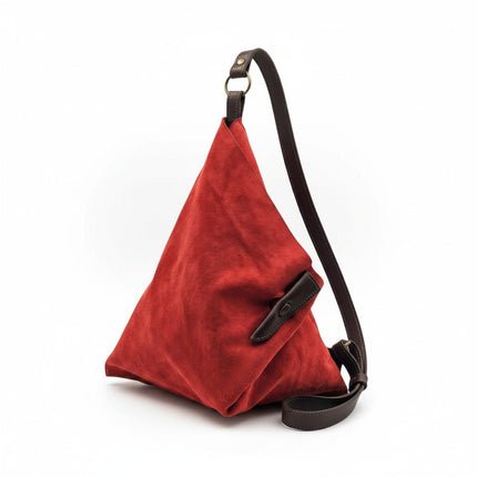 Spatarella Borsa Sacca a Tracolla in Camoscio Rosso SPOKE SUEDE RED Spatarella 