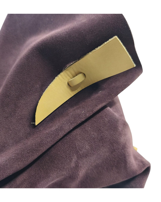 Borsa Sacca a Tracolla in Camoscio Vinaccia | Spatarella SPOKE SUEDE VINACCIA Spatarella 