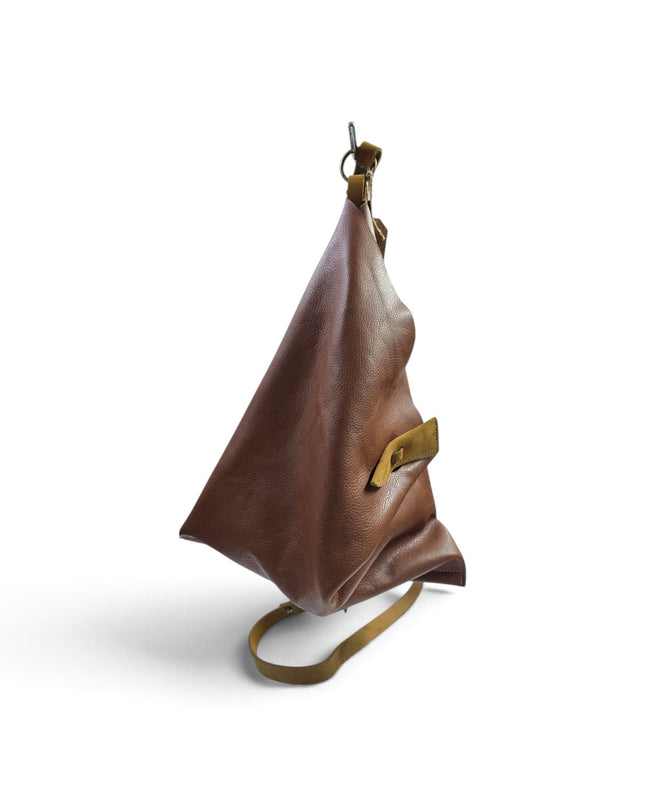 Spatarella Borsa Sacca con Tracolla in Pelle Cuoio | Mario Spatarella SPOKE TAN 2 Spatarella 