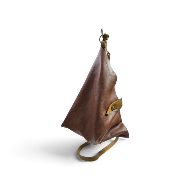 Spatarella Borsa Sacca con Tracolla in Pelle Cuoio | Mario Spatarella SPOKE TAN 2 Spatarella 