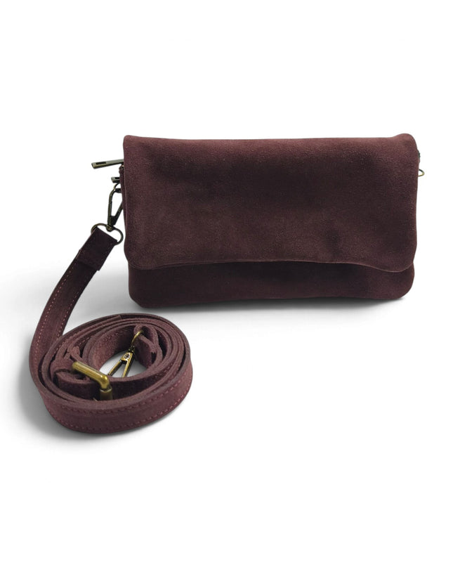 Borsetta tre Tasche Donna in Camoscio Bordo | Spatarella UTILITY BORDO Spatarella 