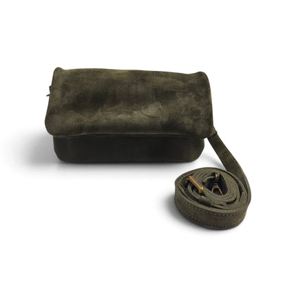 Borsetta tre Tasche Donna in Camoscio Verde Foresta | Spatarella UTILITY FORESTA Spatarella 