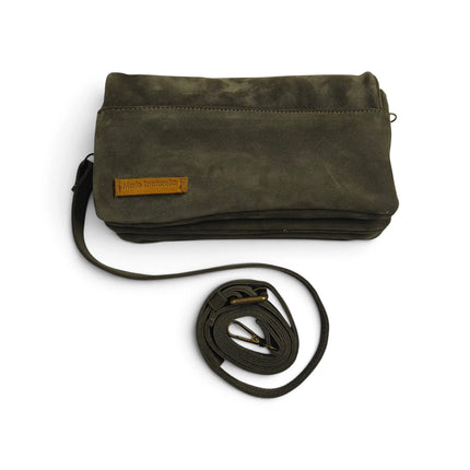 Borsetta tre Tasche Donna in Camoscio Verde Foresta | Spatarella UTILITY FORESTA Spatarella 