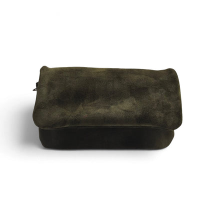 Borsetta tre Tasche Donna in Camoscio Verde Foresta | Spatarella UTILITY FORESTA Spatarella 