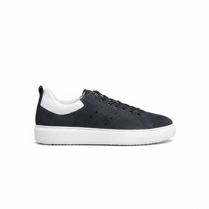 Nero Giardini Sneakers Uomo Bassa in Pelle Nabuk Blu E001553U BLU 217 Nero Giardini 