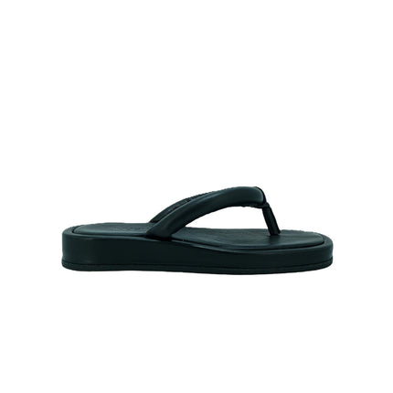 Sandalo Basso Donna Infradito Bikini in Pelle Nero 857003 NERO Inuovo 