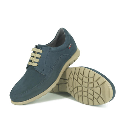 Stringata Bassa Uomo in Pelle Blu 81308 BLU Callaghan 