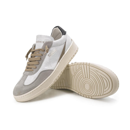 Sneakers Vintage Uomo in Pelle Bianca C7P1 ALPHA BOLD WHITE Cromier 