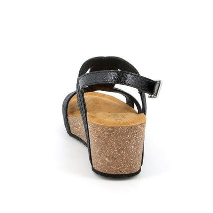 Sandali Sughero con Zeppa SB2473 ERSI NERO Grunland 