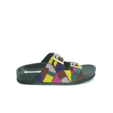 Sandali Doppia Fibbia con Plantare 963005 BLACK Inuovo 