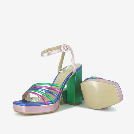 Sandali Donna Multicolor Tacco Alto 675 MULTICOLOR Tsakiris Mallas 