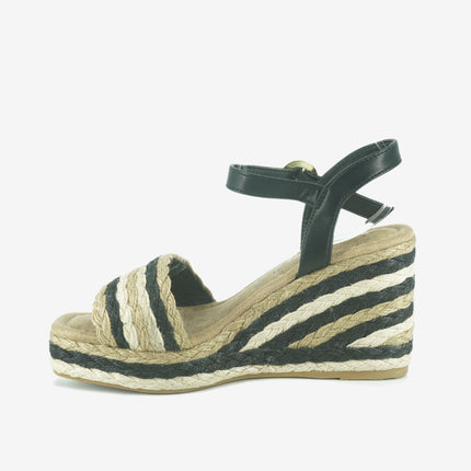 Sandali Donna Zeppa Corda CHOIMBRA FLAG BLACK Wrangler 