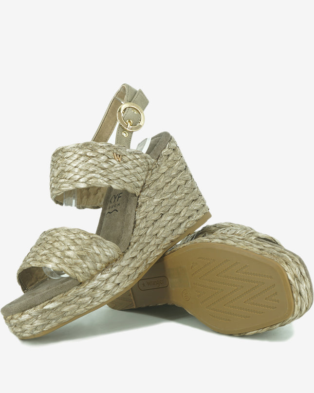 Sandali Donna Zeppa Raffia CHOIMBRA RAFFIA TAUPE Wrangler 