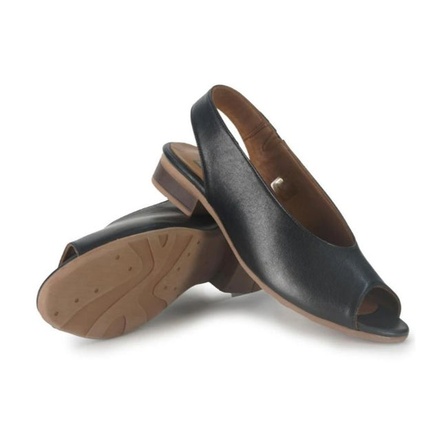 Sandali Bassi Donna Pelle Nera A6401 BLACK Bueno 