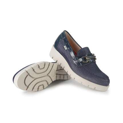 Mocassini Donna Vernice Canvas Blu 58500 BARI BLU Callaghan 