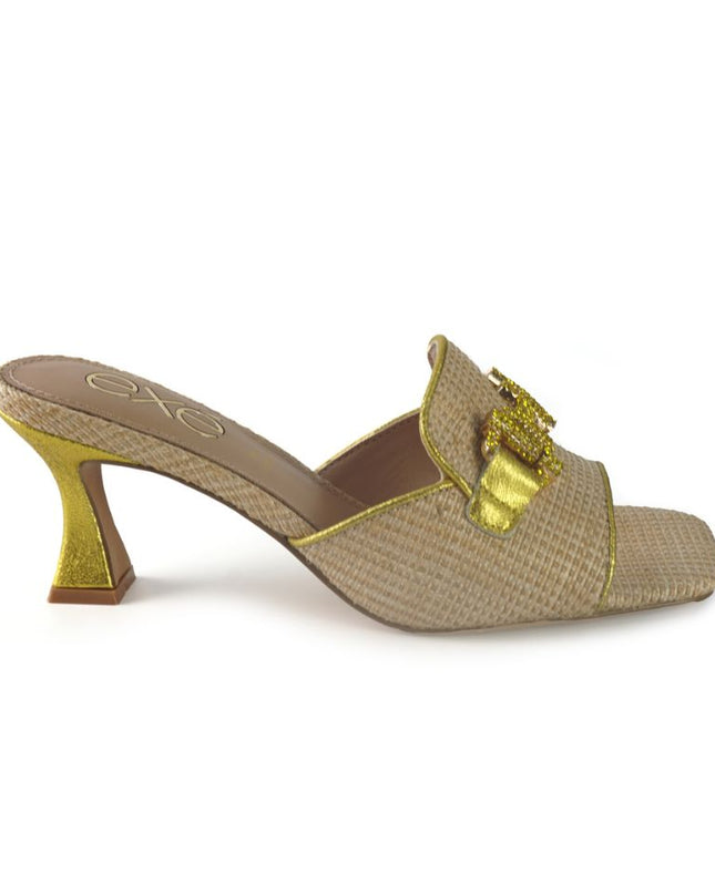Sandalo Sabot Morsetto Strass LUCIA 556 YELLOW / BEIGE Exe 