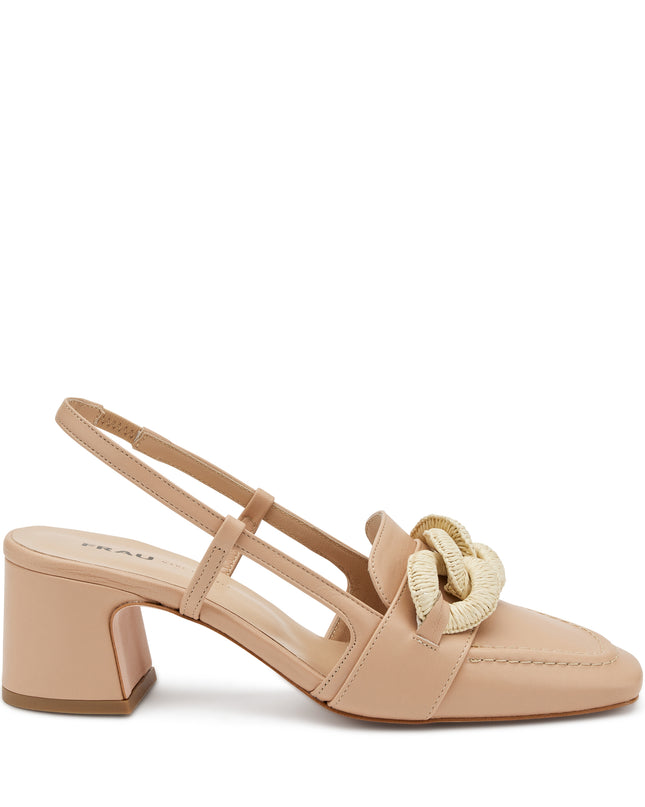 Slingback Pelle Beige 93M4 DUSTY Frau 