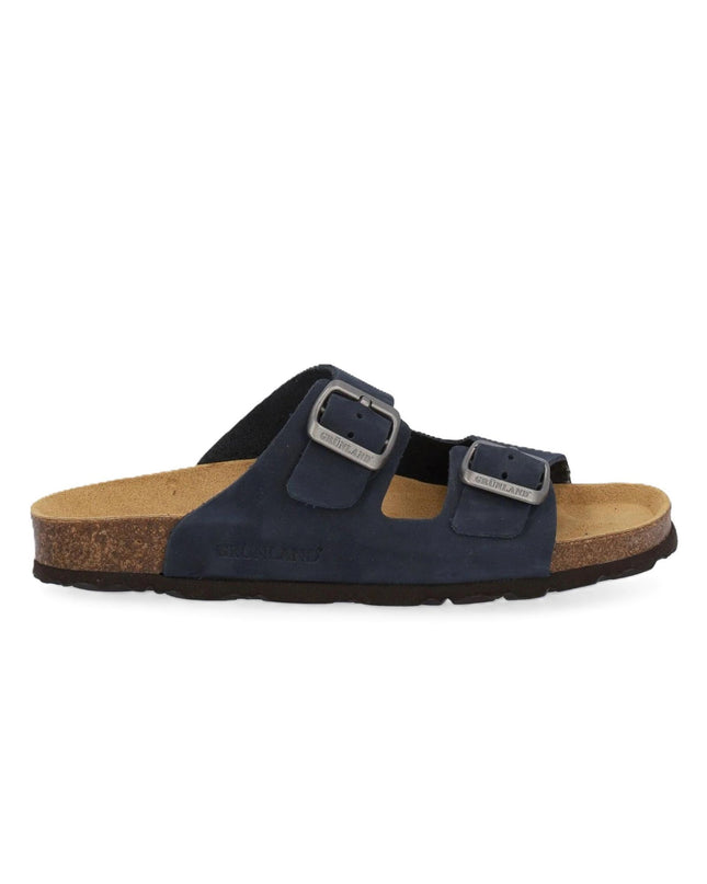Ciabatta Sughero Doppia Fibbia CB0003 SARA BLU Grunland 