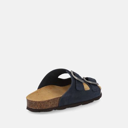Ciabatta Sughero Doppia Fibbia CB0003 SARA BLU Grunland 