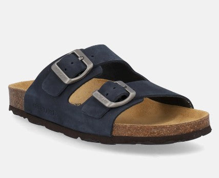 Ciabatta Sughero Doppia Fibbia CB0003 SARA BLU Grunland 