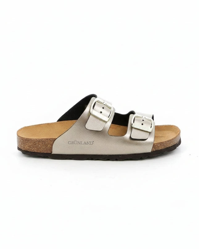 Ciabatta Sughero Doppia Fibbia CB2425 SARA CHAMPAGNE Grunland 