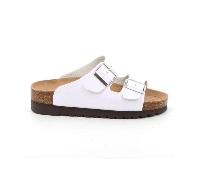 Ciabatta Sughero Doppia Fibbia CB2445 HOLA BIANCO Grunland 