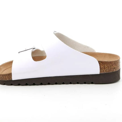 Ciabatta Sughero Doppia Fibbia CB2445 HOLA BIANCO Grunland 