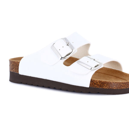 Ciabatta Sughero Doppia Fibbia CB2445 HOLA BIANCO Grunland 