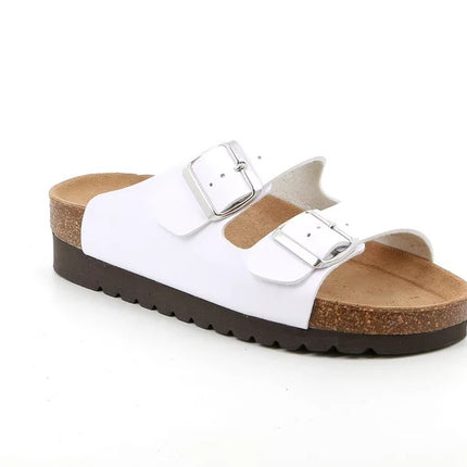 Ciabatta Sughero Doppia Fibbia CB2445 HOLA BIANCO Grunland 